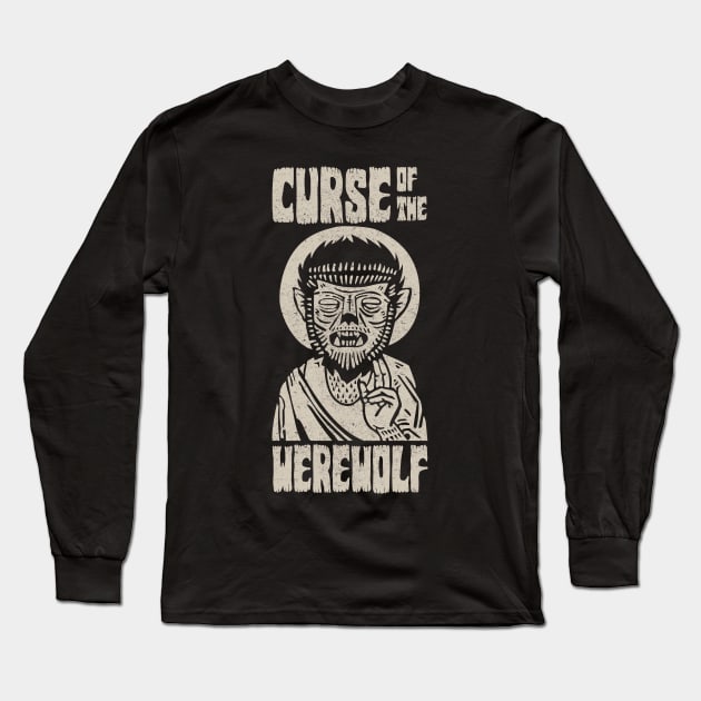 Werewolf Vintage Hallloween Long Sleeve T-Shirt by BOEC Gear